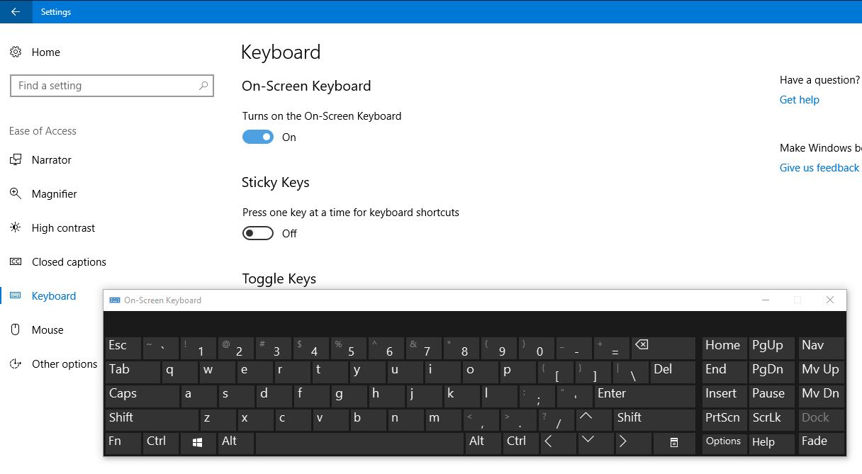 This is how to enable On-Screen Keyboard OSK in Windows 10.